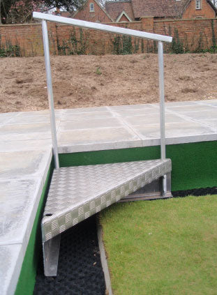 Corner Access Steps for Bowls Green
